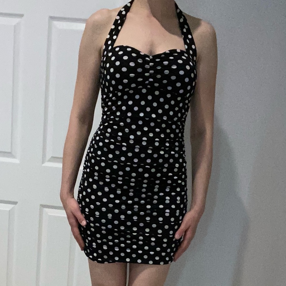 Guess Polka dot halter dress
